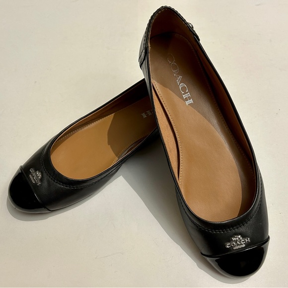 Coach Chelsea Matte Calf Black Ballet Flats (Size 6) with Box - Picture 1 of 9